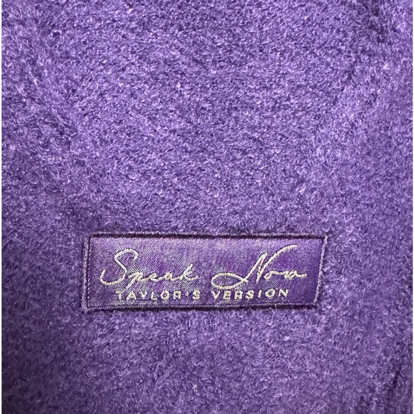 Taylor Swift Speak Now TV Taylor's Version Cardigan Purple Gold Stars Size MD/LG - Picture 16 of 16